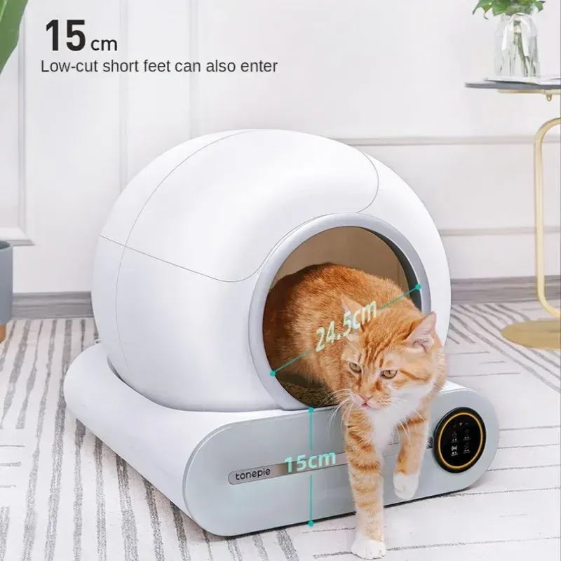 Contrôle Tonepie Automatic Smart Cat Litter Box Auto-nettoyage entièrement fermé WiFi Control Toilet Bac Pet Products