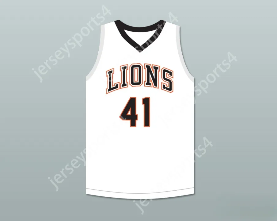 Niestandardowy numer nazwiska Męscy młodzież/dzieci Andre Iguodala 41 Lanphier High School Lions Biała koszulka koszykówki 1 TOP STITCHED S-6XL