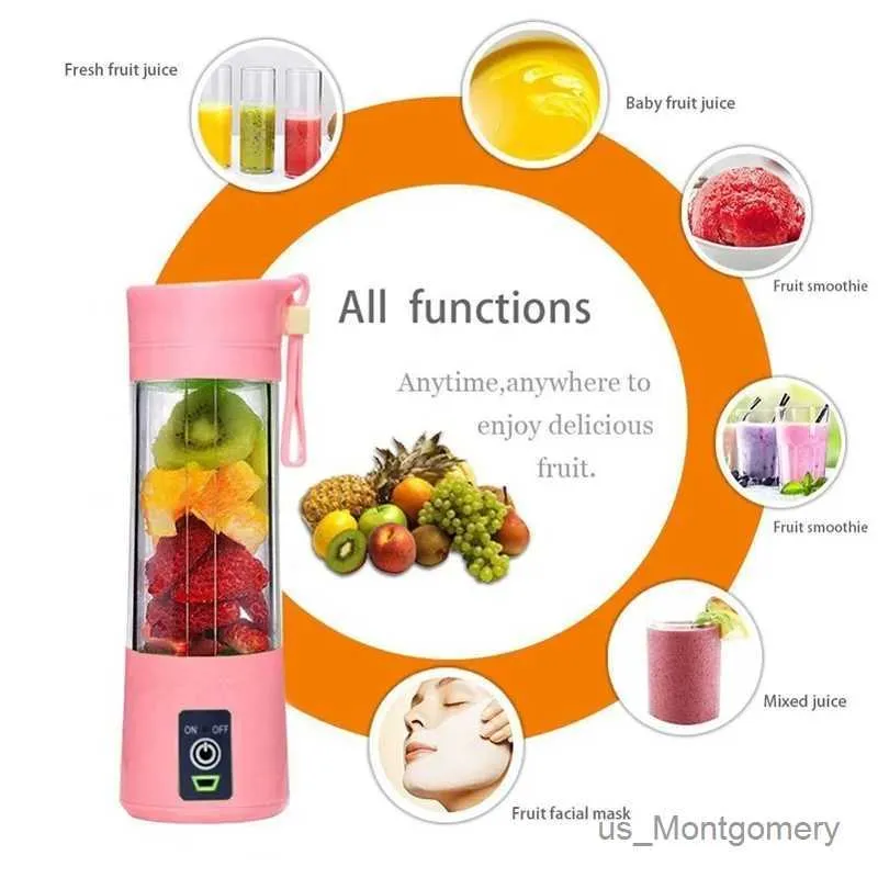 Juicers Mixer Zitronen tragbarer Elektromsaft USB wiederaufladbar frischer Fruchtsaft gefrorener Küchenhersteller Squeezer Blades Mixer