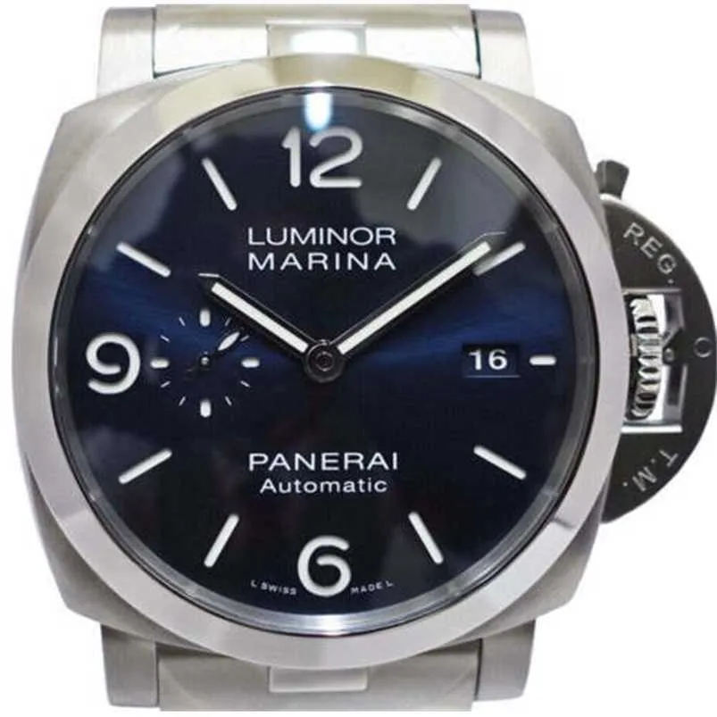 Panerei Men's Luminors Marina Wristwatches Mechanical Automatic Watch Marina Specchio Blu Mens Watch 44mm Ref#Pam01316 Light