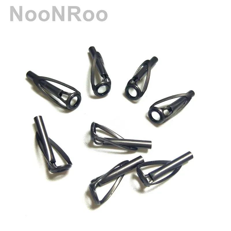 Accessories NooNRoo LN with SIC Ring Fishing rod guide tops #6/#8 Grey color Standard tip top for spinning & casting 10pcs / bag