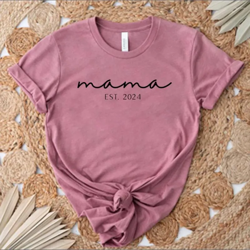 T-shirts de femmes maman est 2024 chemise à la mode maman esthétique vie tee mignonne mère cadeau femme mode manche courte tops