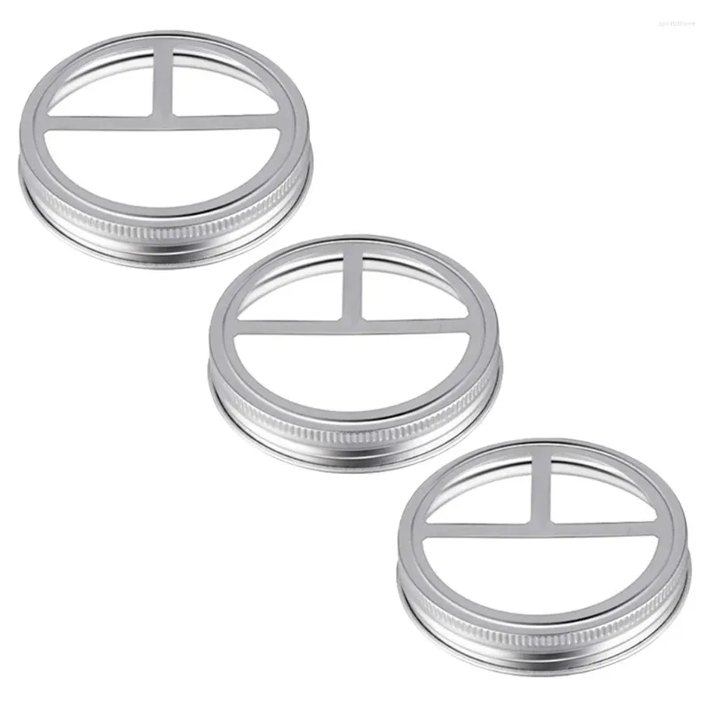 Dinnerwaren 3pcs Mason Jar Zahnbürstenhalter Deckel Edelstahl weitem Mund