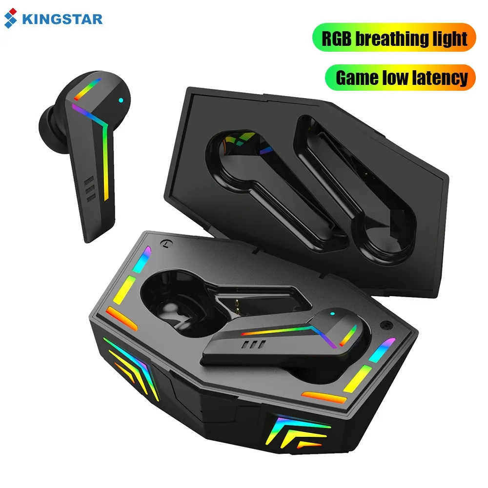 Earphones KINGSTAR Gaming Earphones with Mic Bluetooth Headphones Low Latency TWS Gaming Earbuds Wireless Headset Gamer For PUBG Stereo