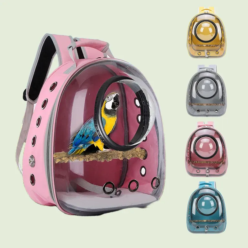 BASS CHE BACK CORRIERS BASSO DI TRASPORTO UCCI OUTDOOR CAGE PARROT BACKPACK BACKPACK CINCOLO REGOLABILE PER FORNITÀ DI UCCCHI CATTO