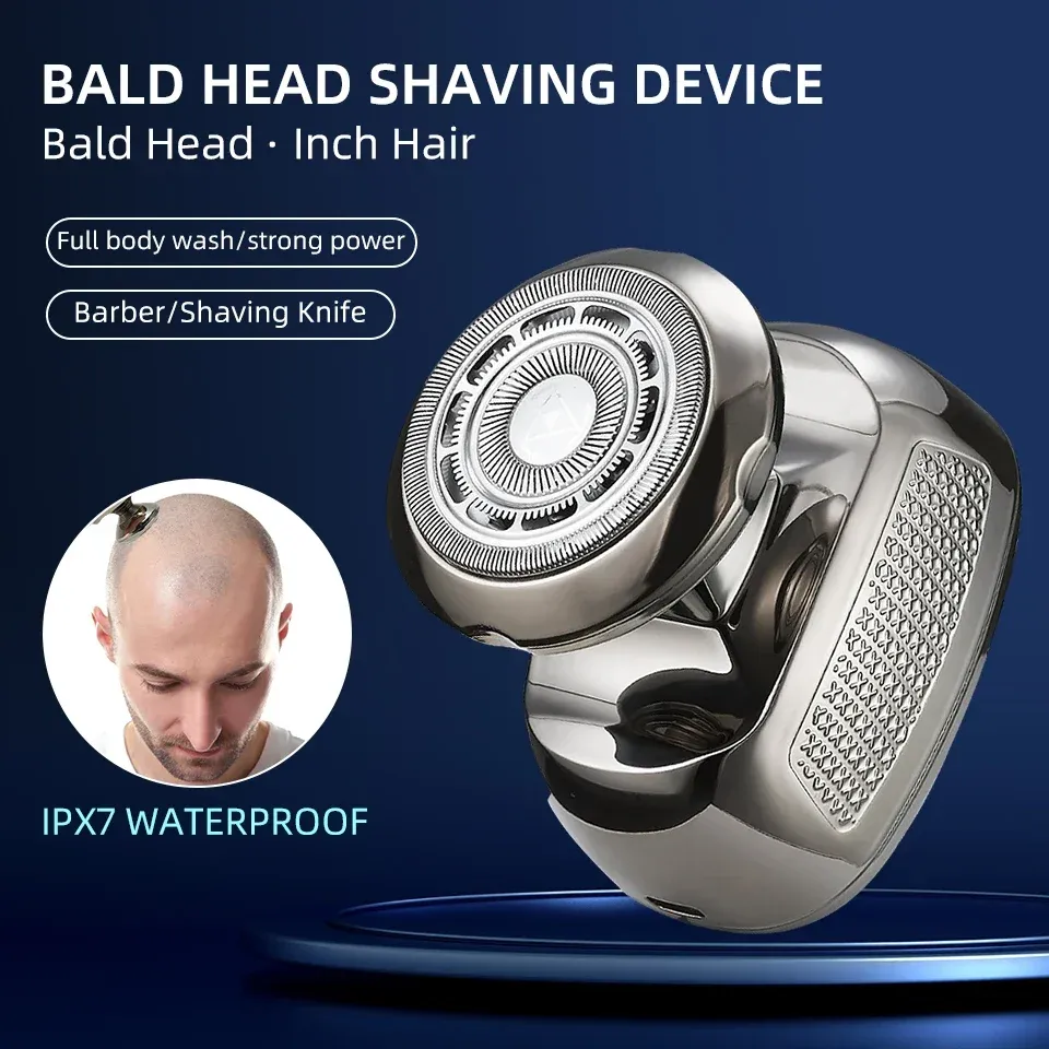 Clippers Head Ghaver 5 w 1 elektryczny maszynka do golenia dla łysych mężczyzn Trimmer z nosem włosy boczne boku Clipper Wodoodporne mokre suche męskie zestaw pielęgnacji