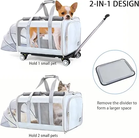 Lekebobor Double Cat Backpack For Cats, Double Compartments, Pet