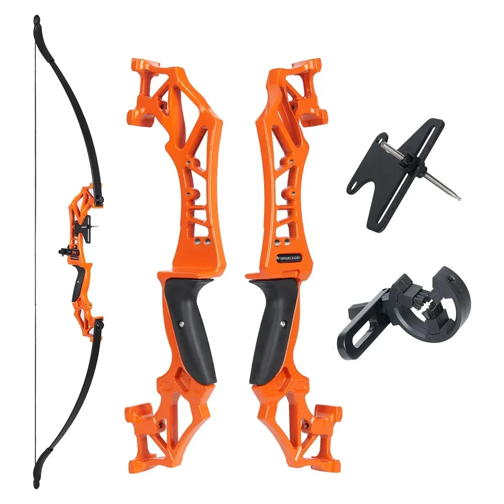 Accesorios Archery Bow Recurve Bow Shooting Take Down Bow 20/30/40/50LB Naranja/Black Bow Fishing Fishing Bow Bow Derecho Boquito Derecho