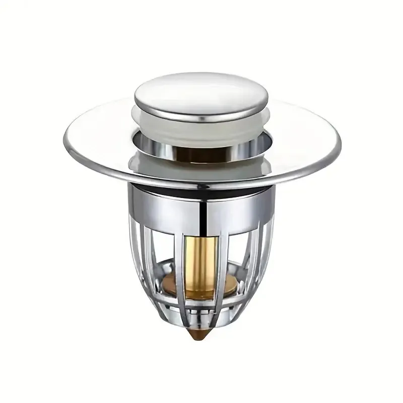 Bonde Universelle Pour Lavabo - Lot De 2 Bonde Pop-up Avec Filtre à Cheveux, Acier Inox