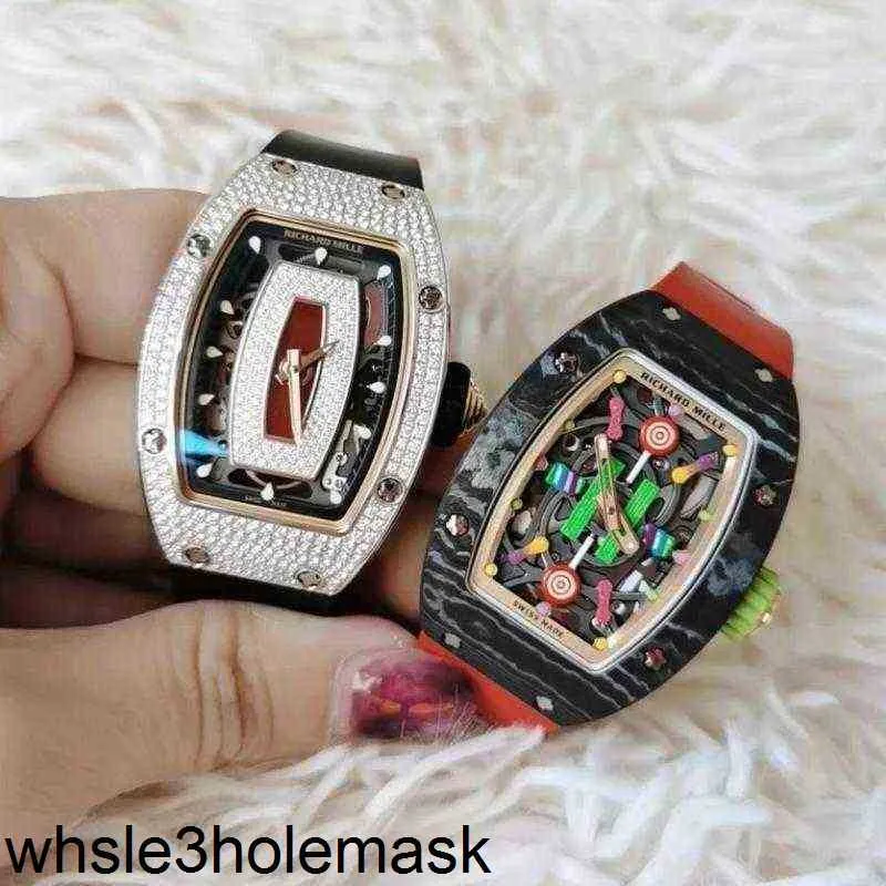 Marshmallow Watch Rote Frauen Richamill Wine Date Diamond Luxus Lippen RMS007 Sky Star für Barrel Weska Mens Swiss Mechanical Brand Designer Sport Armbandwatchwatch