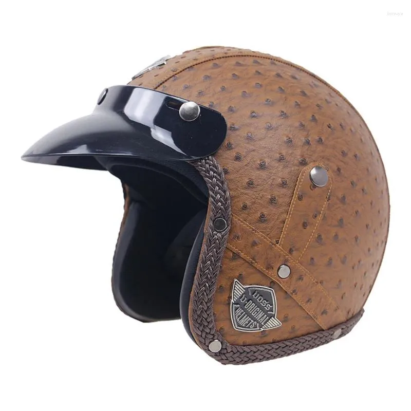 Casques de moto Brown Spot Breathable Head Protection Usure résistante à la cure de vélo de vélo de vélo de véhicule