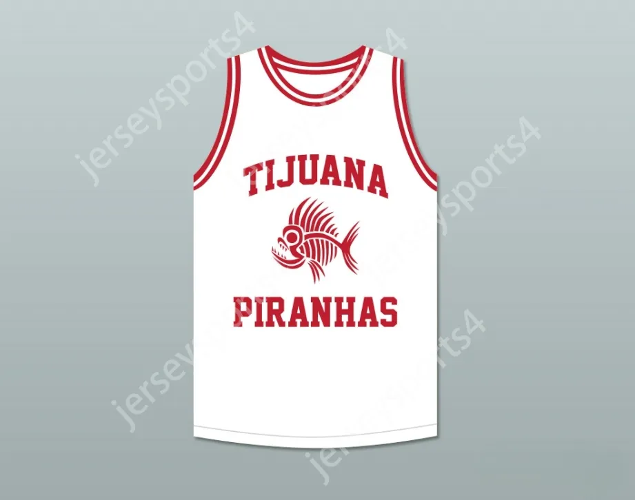 Custom qualsiasi nome numero giovane/bambini Danny Trejo 5 Tijuana piranhas Basketball White Basketball Jersey Mexican Expansion Team Top S-6xl S-6xl