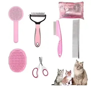 6-Piece Pet Grooming Kit: Cat Small Dog Brushes for Shedding