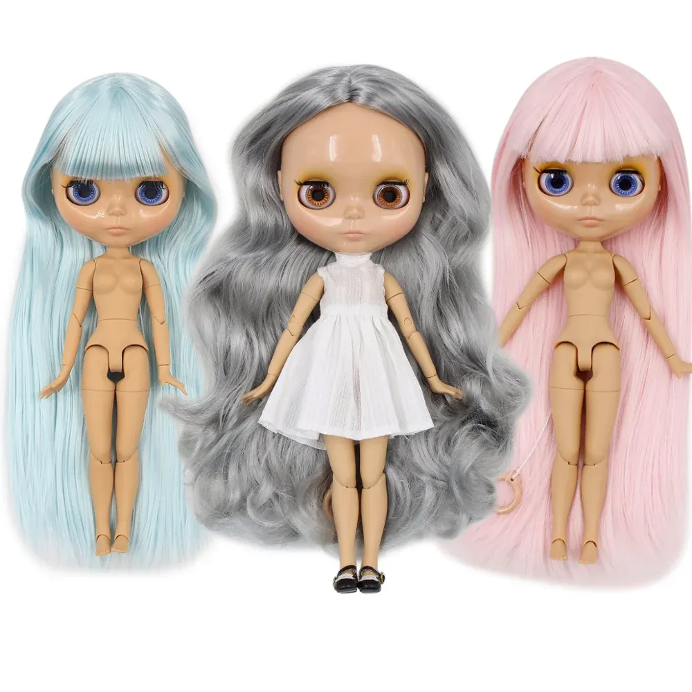 Dolls Icy DBS Blyth Doll Tan Skin 1/6 BJD Corpo articular 30 cm Toy Face Shiny Olhos aleatórios Cores de brinquedo garoto presente