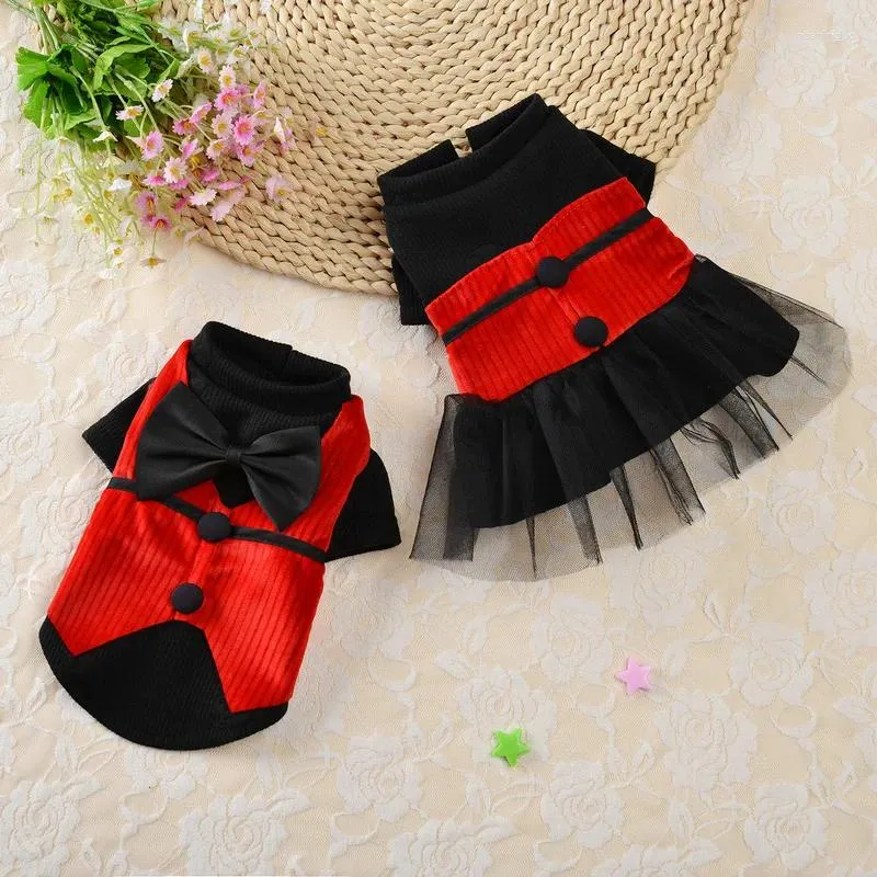 Dog Apparel Wedding Dress Pet Autumn Clothes For Small Cat Teddy Puppy Vests And Dresses Dogs Lover