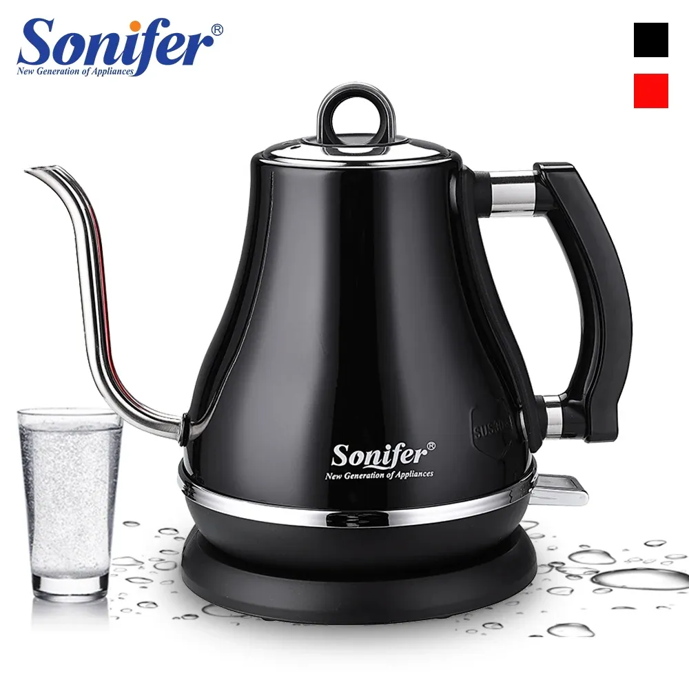 Kettles 1.2L GOOSENEK ELEKTRISCHE KETTLE TEACOME Coffee Thermo Pot Appliances Kitchen Smart Kettle Snelle verwarming Elektrische koken 220V Sonifer