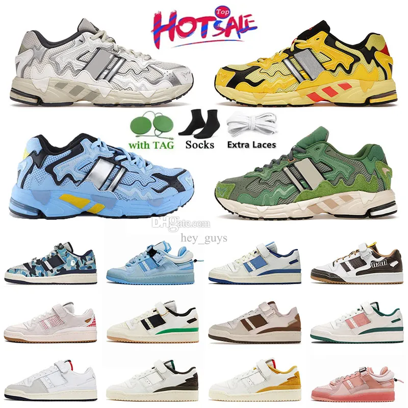 Chaussures décontractées HOTSALE BAD BUNNY MEN Classic Men Walk Forum Low X Women Grey Jogging Black Yellow Blanc Blue Trainers Sports Green Sneakers Designer Chaussures Orange Taille 36-45