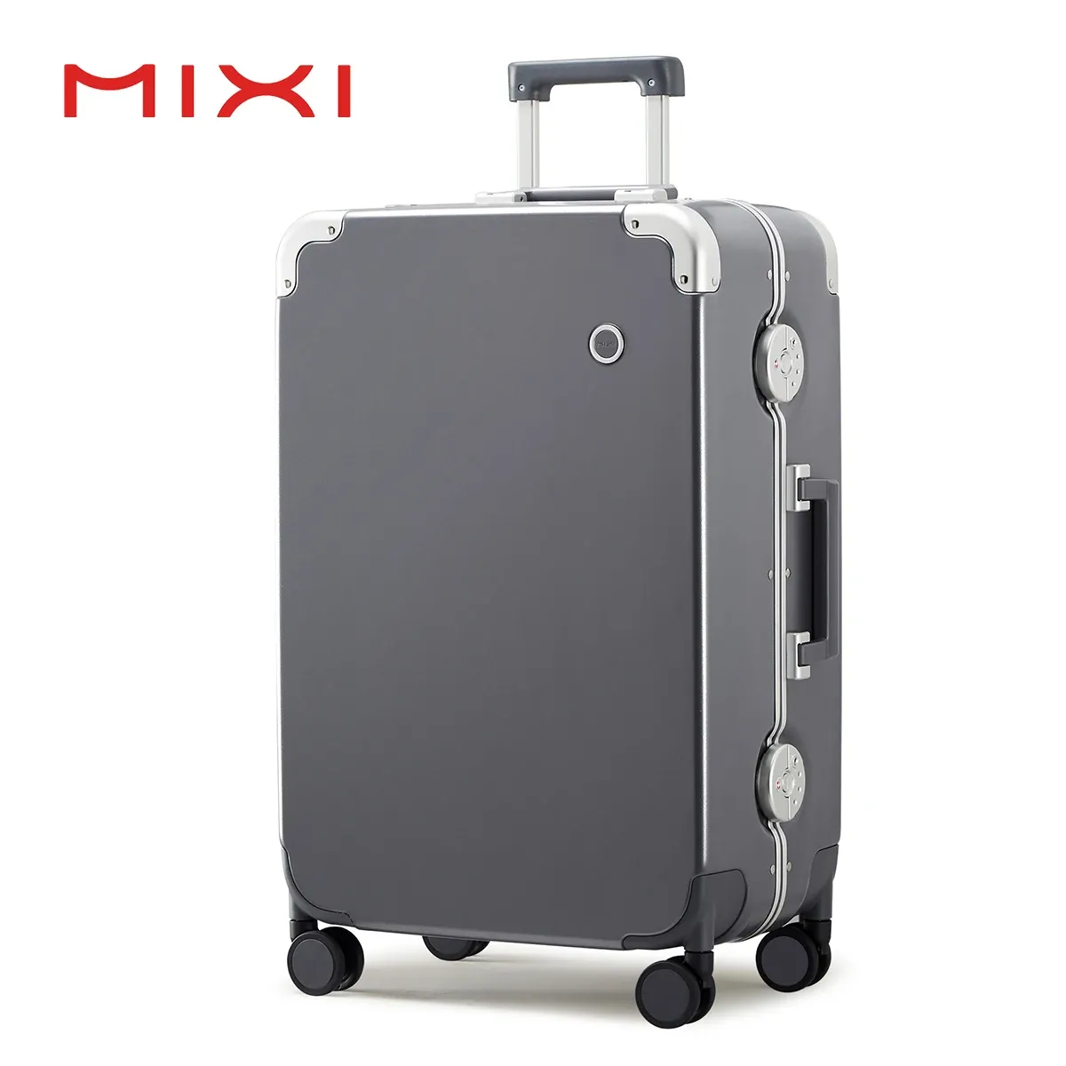 Bagage Mixi 2023 Nieuwe handbagage 20 '' reiskoffer Rolling Bagage Aluminium frame PC Hardside met spinner wielen TSA Lock 24 ''