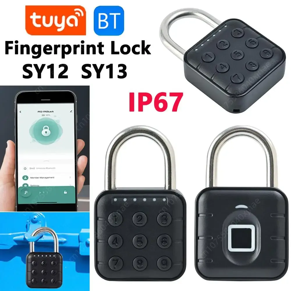 Sacs SY12 SY13 Lock d'empreintes digitales sans clé avec application Tuya Applaiproof Safety Lock anti-vol pour les bureaux de sac à dos armoire