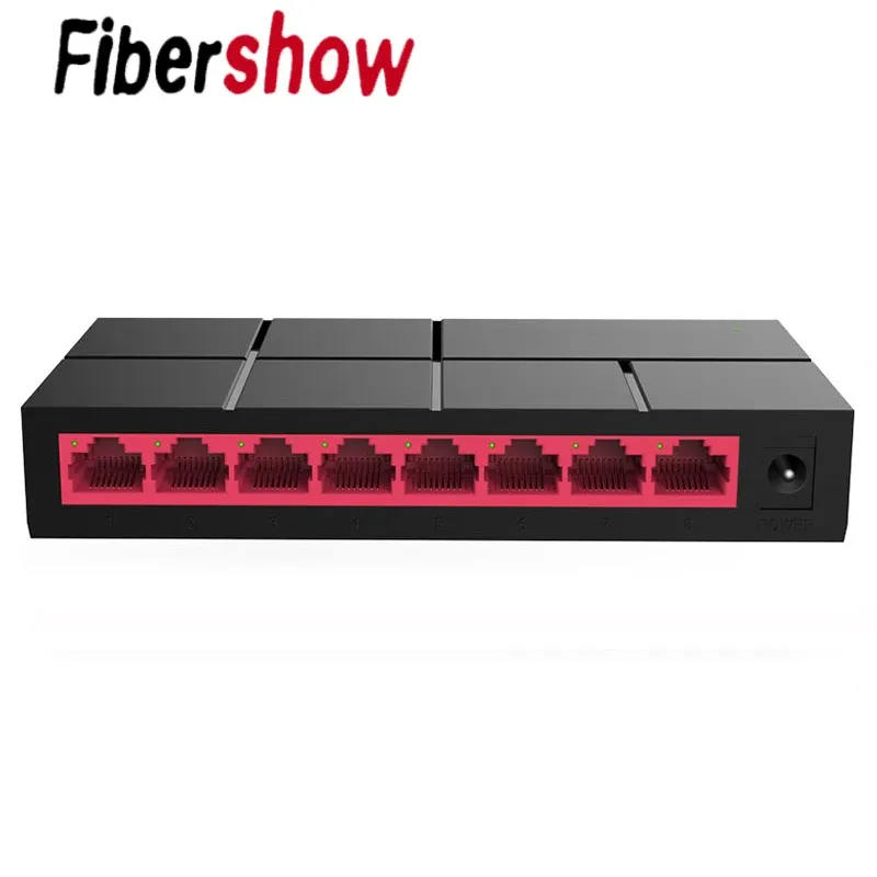 Switches 8 Ports Gigabit Switch 10/100/1000Mbps SG108M RJ45 LAN Ethernet Fast Desktop Network Switching Hub Shunt