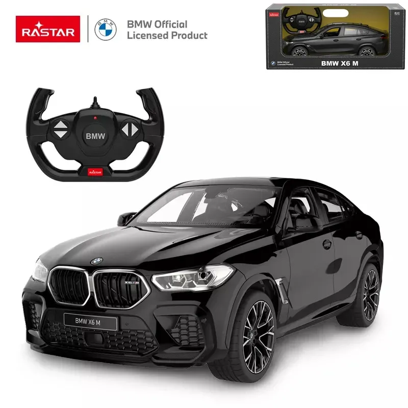 Car Rastar BMW X6 M Series RC Car 1:14 Scale 2.4G Remote Control Car Toy Model LED Lights Automobile Gift For Kids Adults