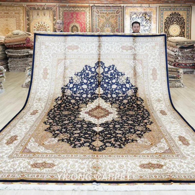 Carpets 9'x12 'tapis de soie à soute à la main surdimensiond tapis adapté à l'enfant turc (TJ412A)