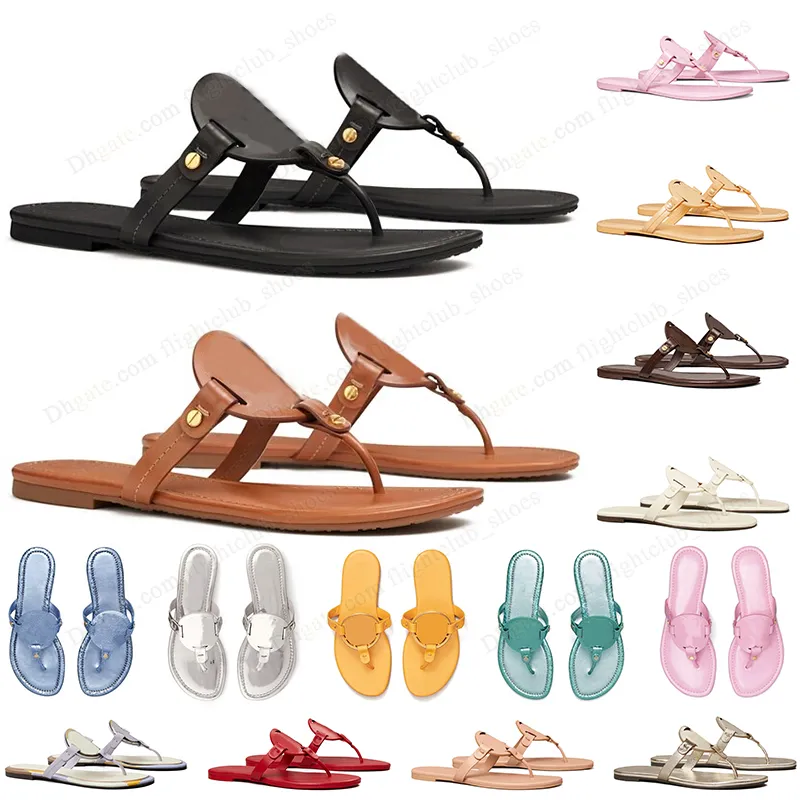 Projektanci sandały damskie luksusowe kapcie plażowe słynne klasyczne płaskie obcasy letni projektant slajdów buty kąpiel panie seksowne sandały Slowery Sandles Flip Flip Size 35-41