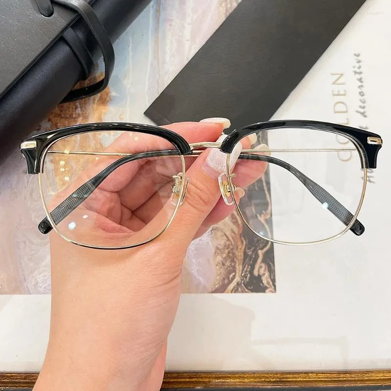 Güneş Gözlüğü Çerçeveleri Klasik Marka Vintage Retro Optik Gözlükler Unisex Myopia Gözlükler Model 0316OA Titanyum Oval Çerçeve Edebiyat Gözlükleri