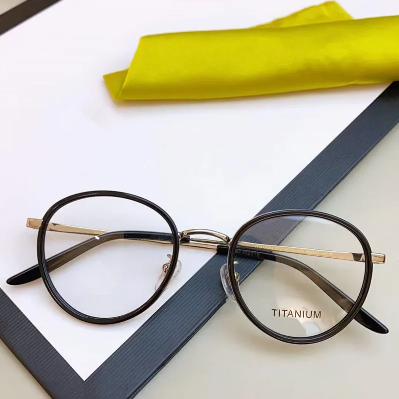 Nouveau cadre de lunettes rondes rétro-vintage O135J7 Tablier léger + titane 48-22-145 pour les lunettes de lune