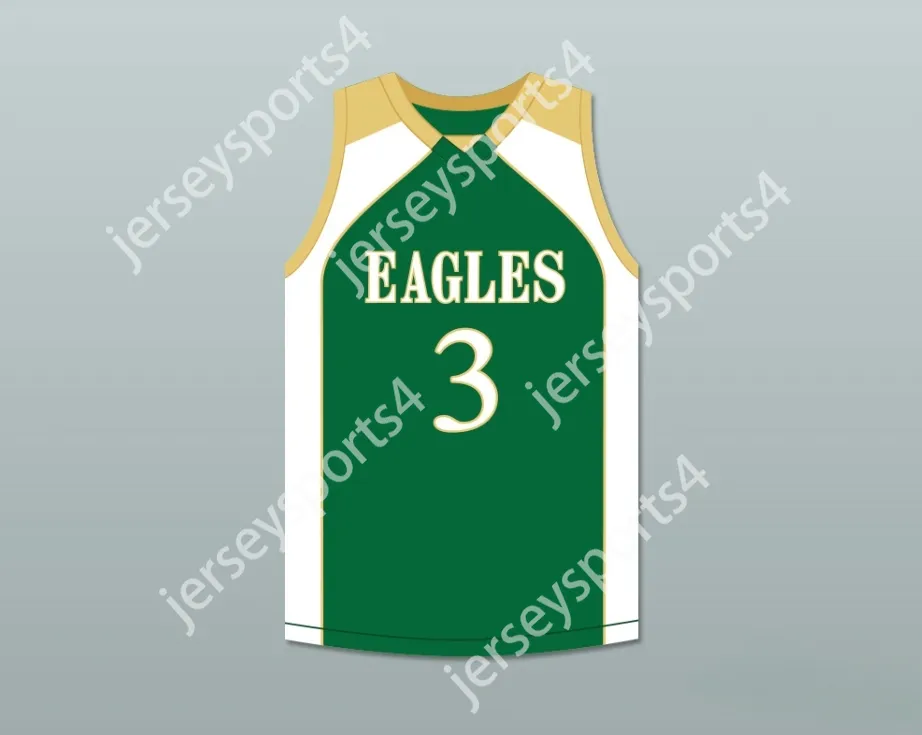 Personalizado qualquer número masculino juvenil/crianças CJ McCollum 3 Glenoak High School Green Basketball Jersey 2 Top Stitched S-6xl