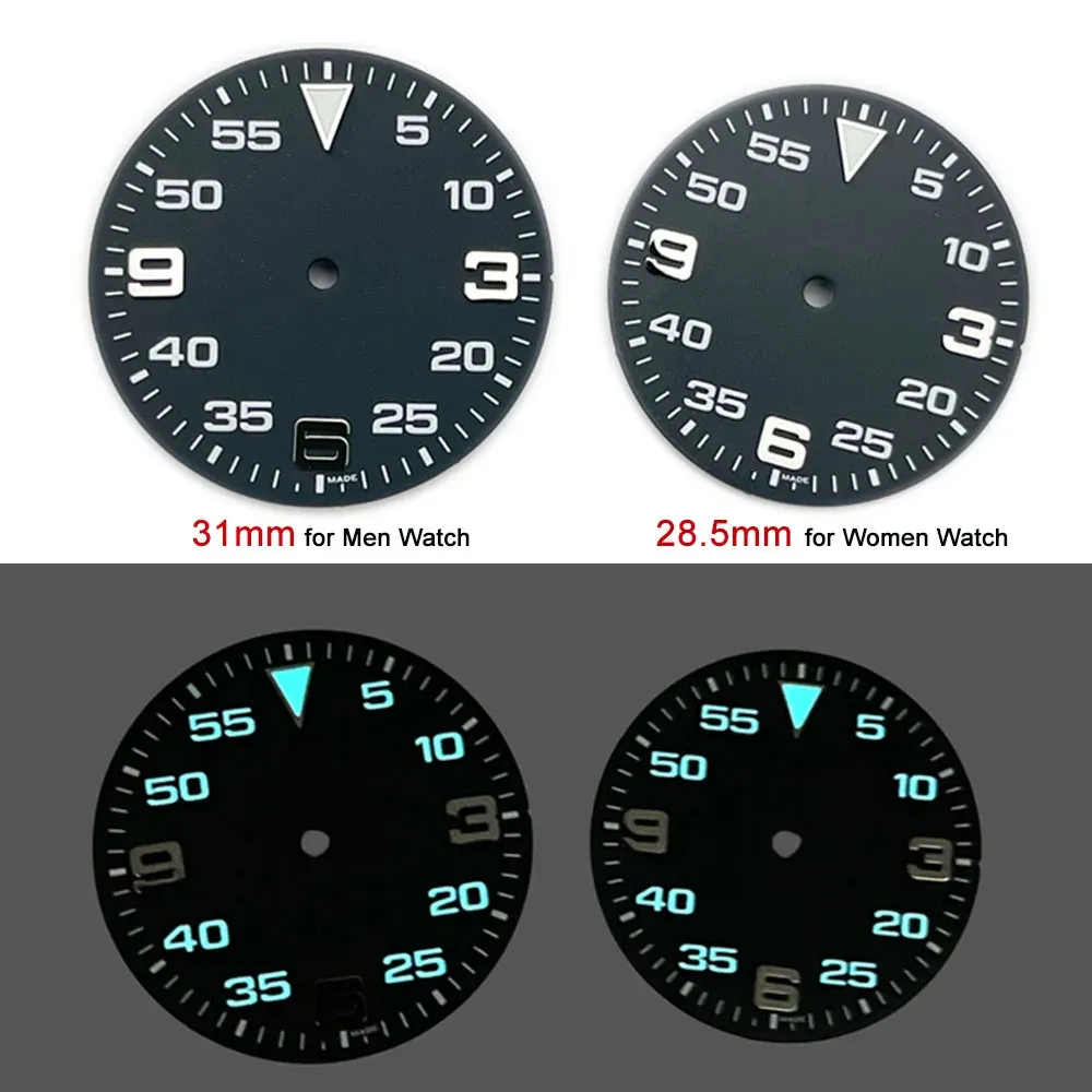 Kits 31mm/28.5mm Watch Dial for NH35 NH35A/4R35 Movement BGW9 Luminous Mechanical Watch Face for Men/Women Wristwatch Accessories