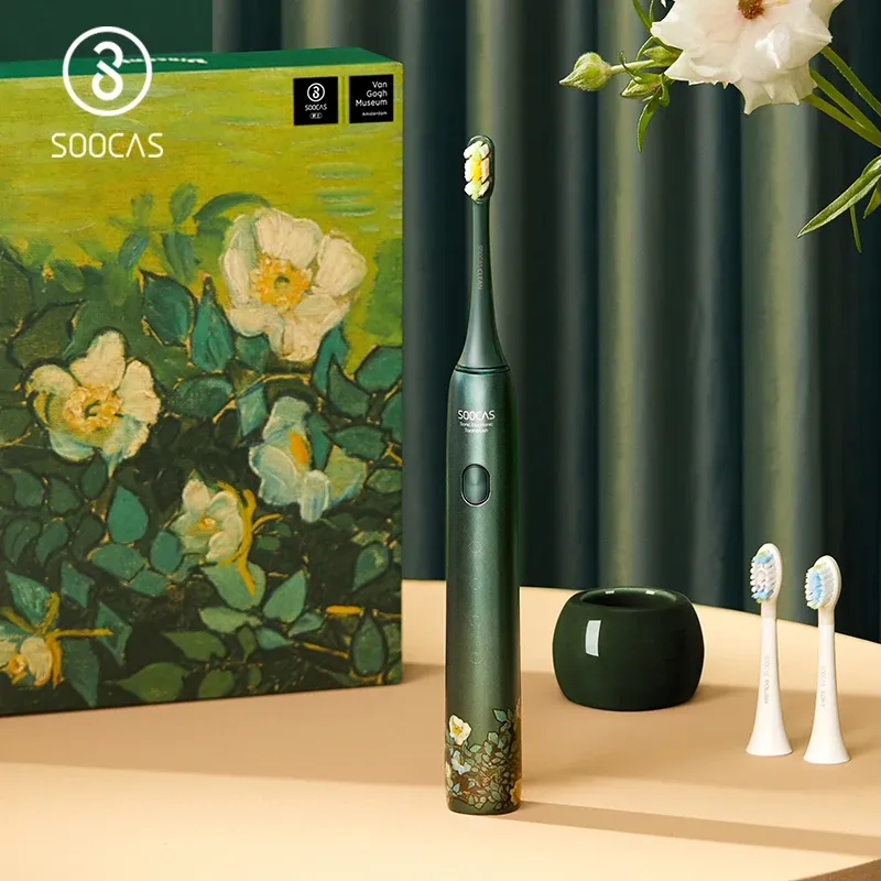 الرؤوس soocas x3u مقاومة للماء فرشاة الأسنان تبييض الموجات فوق الصوتية التلقائي الشحن