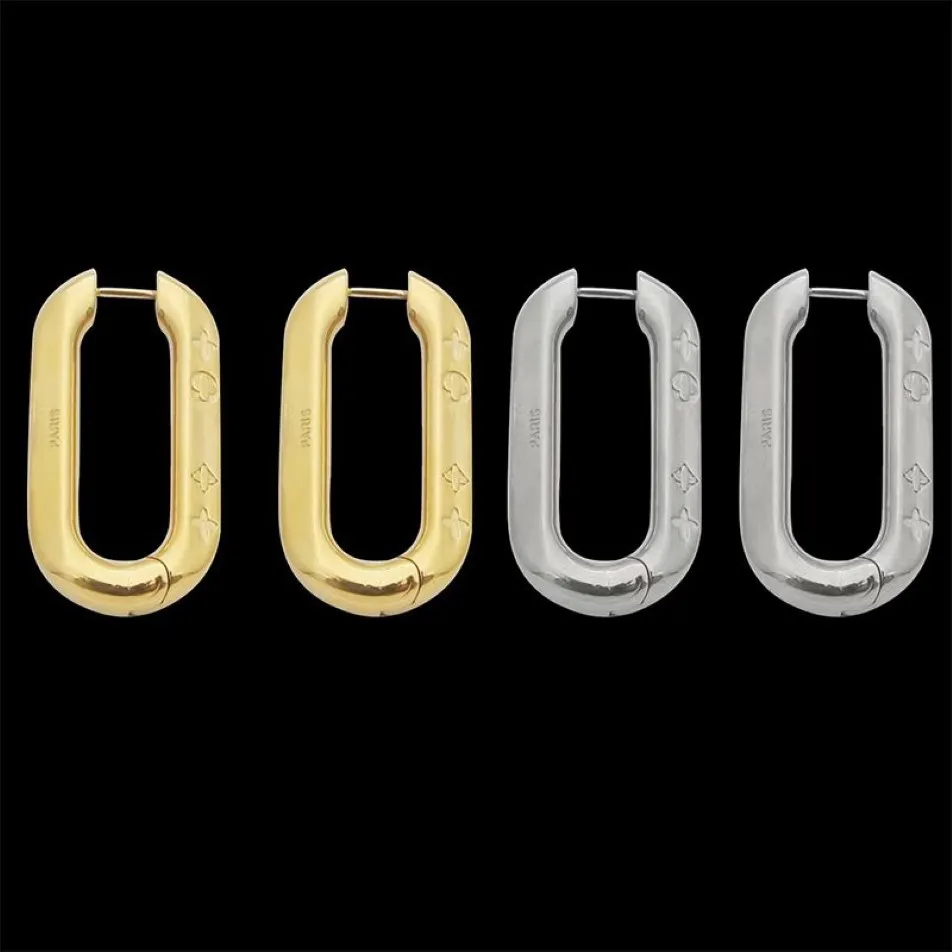 2022 Nuovo marchio di orecchini a cerchio placcato in oro 18K Classic V Earring Designer per donne 316L Gioielli in acciaio inossidabile Gift291G291G