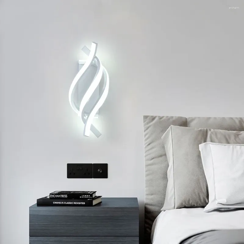 Wall Lamp Curved LED For Modern Living Room - Energy Efficient & Warm Atmosphere Bedroom Night Light