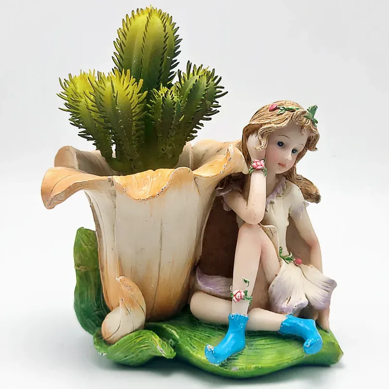 CERAMICS Bloem Fairy vaas Cactus Siliconen Mold Diy Making Resin Gips Desktop Flower Pot Plant Mold Home Decoratie Tools