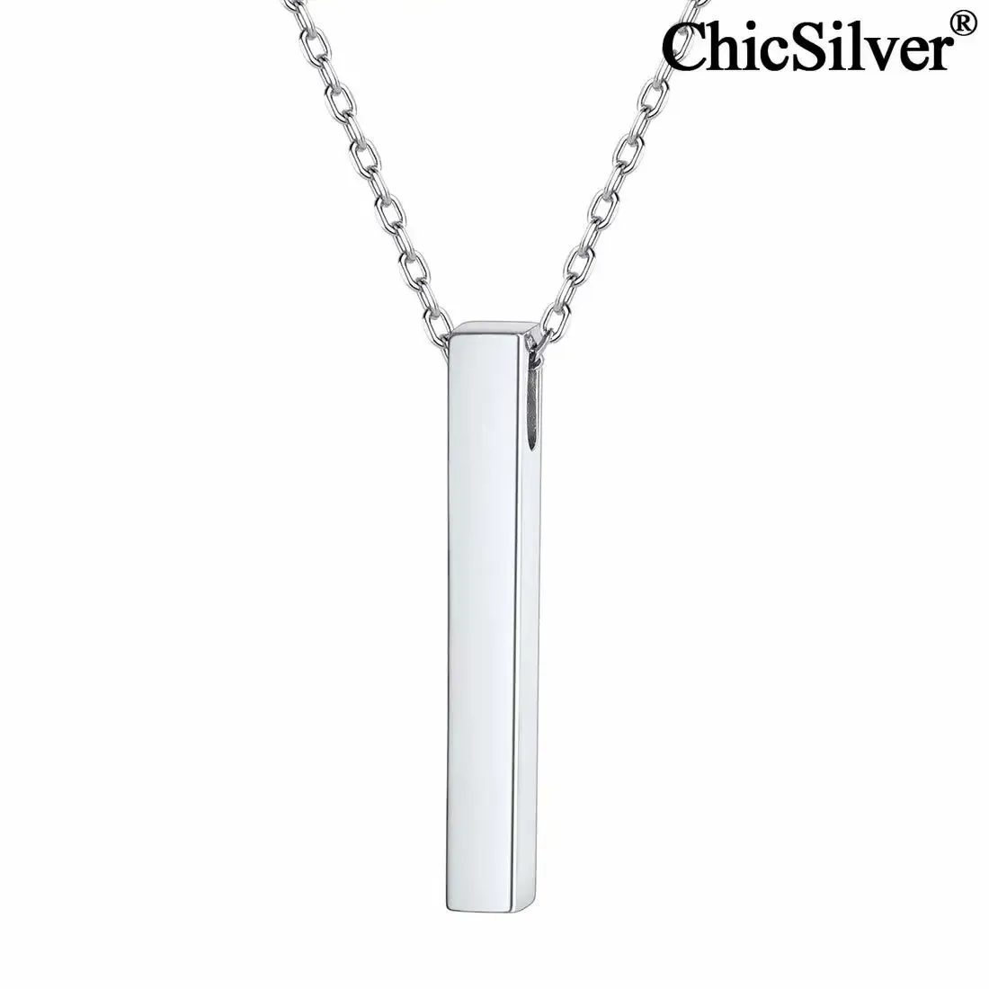 Necklaces Personalized Vertical Bar Pendant Necklace 925 Sterling Silver Minimalist Custom Names Delicate Jewelry for Women