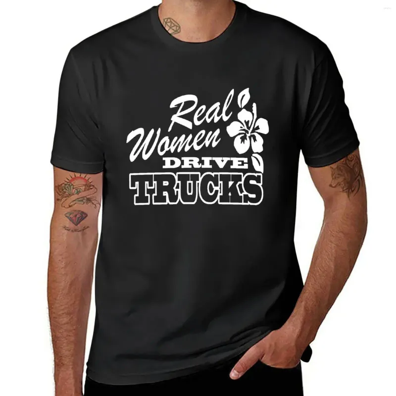 Herenpolo's het met deze geweldige echte dames drive trucks retro design t-shirt snel drogende schattige kleding funnys heren t-shirt grafisch