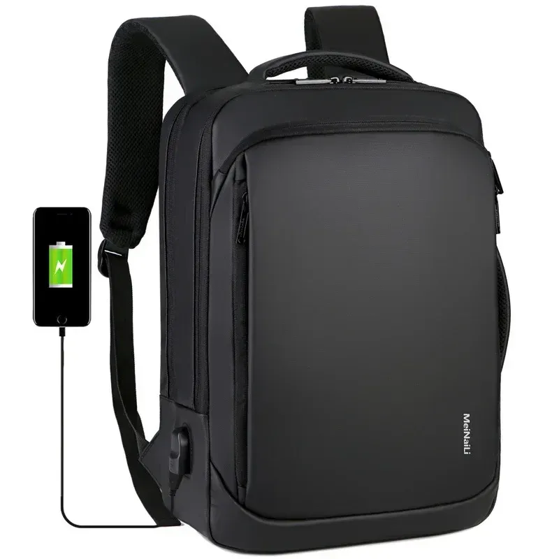 Taschen 16 Zoll Rucksack Laptop -Tasche Großkapazität Geschäftsreisen männliche Rucksack Outdoor Tragbarer USB Business Computer Bag Schoolbag