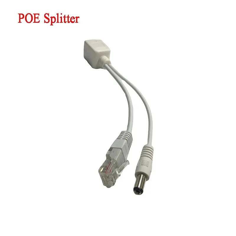 2024 POE CABLE PASSIEVE POWER OVER Ethernet-adapterkabel Poe Splitter RJ45 Injector Voedingsmodule 12-48V voor IP Cameapoe-voedingsmodule