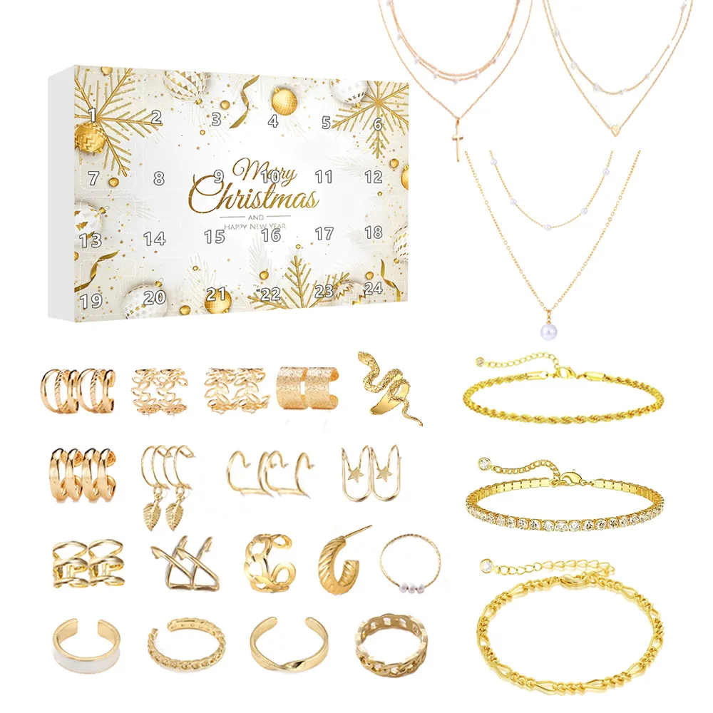 2024 Women's Boho Jewelry Advent Calendar Countdown Set 24 Days Of Xmas ...