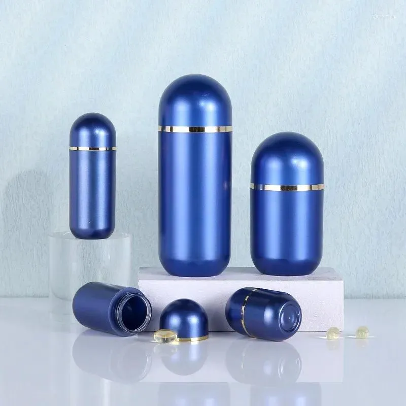 Garrafas de armazenamento garrafa de 30 ml para suplemento saudável com tampa de parafuso Plastic Packaging Container Shape Design