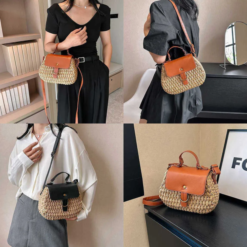 Sacs de plage pour femmes Soirée pour femmes Xia Xiaozhong Handbag Hands Grass Woven Sac Simple One épaule crossbody