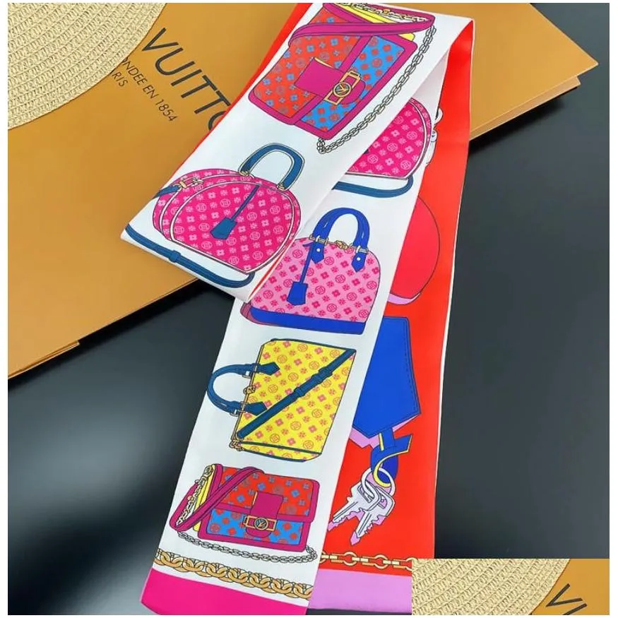 Ärrar koreanska vintage deserer bokstäver blommor tryck bowknot väskor scraf charm kvinnor silke handskar handskar omslag plånbok handväska handväska väska dhefn