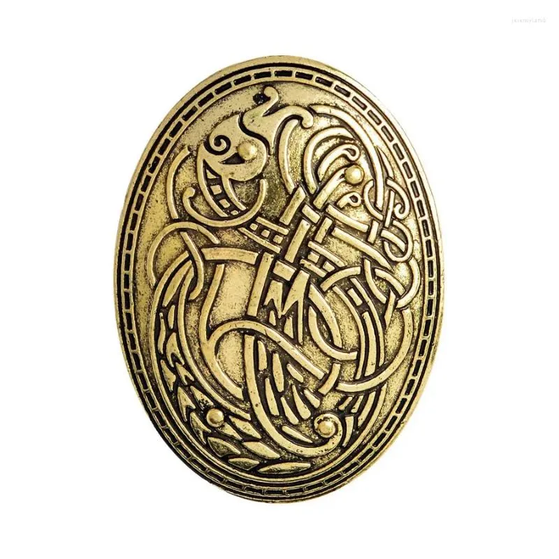 Broschen 2024 Modeschmuck Armadura Norse Schild Symbol Viking Brosche mittelalterliche Rüstung Broche Metall Antiguo Vintage für Frauen