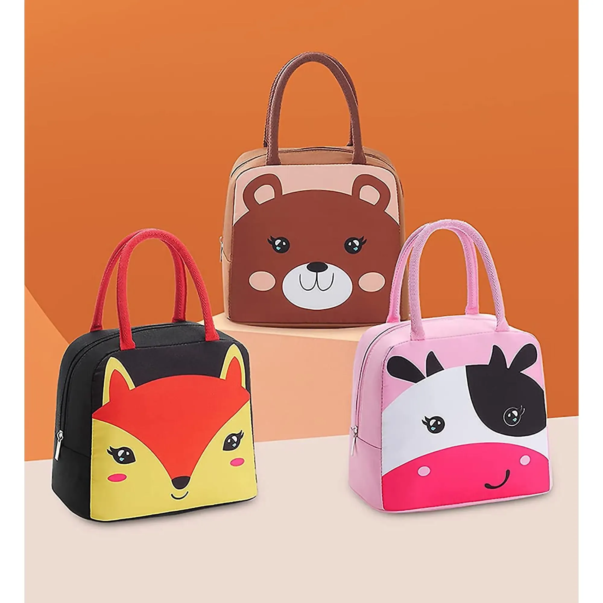 Sacs Bear Thermal Isulater Board Boîte à lunch portable Portable Reutilisable Sac à lunch Filer Tote Sac à lunch pour garçons Girls School Office Picnic