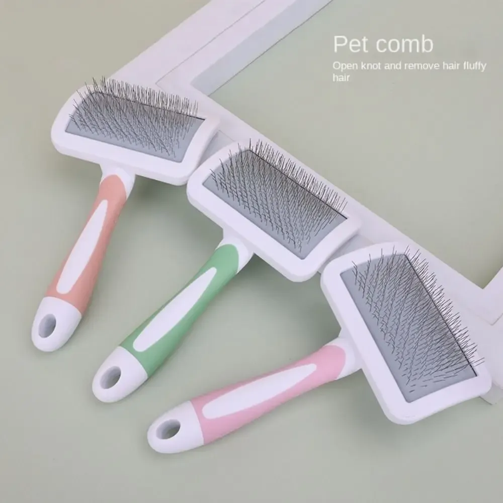 Grooming Pet Hair Shedding Comb Dog Cat Brush Grooming Långt hår inomhus Katter Borsta Hårborttagare Rengöring Skönhet Slicker Pet Supplies