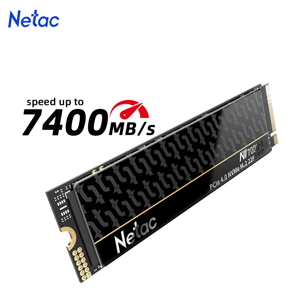 Enheter NETAC 4TB SSD NV7000T PCIE4.0 NVME M.2 SSD M2 512GB 1TB 2TB Hårddisk Internt fast tillståndsskiva för PS5 Laptop Desktop 7400MB/s