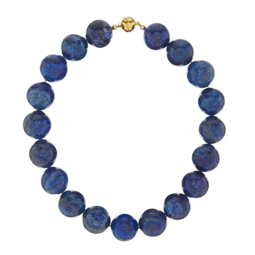 Chokers Blue Sophie Buhai Perriand Stone Natural Stone Lapis-Lazuli Kulki 18K Gold-Vemeil Choker Magnetyczne zapięcie Kobiety Oświadczenie Jewelryc297m