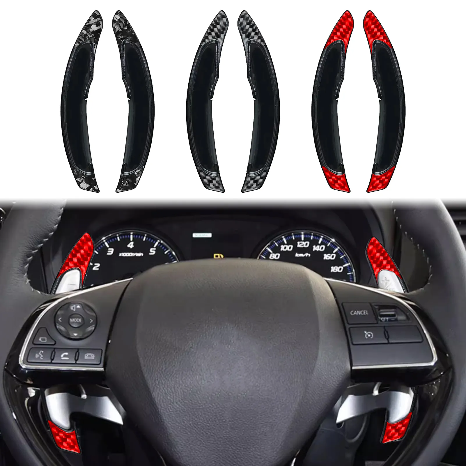 Replace Carbon Fiber Paddle Shifter for Mitsubishi Outlander Steering Wheel Extension Car Accessories