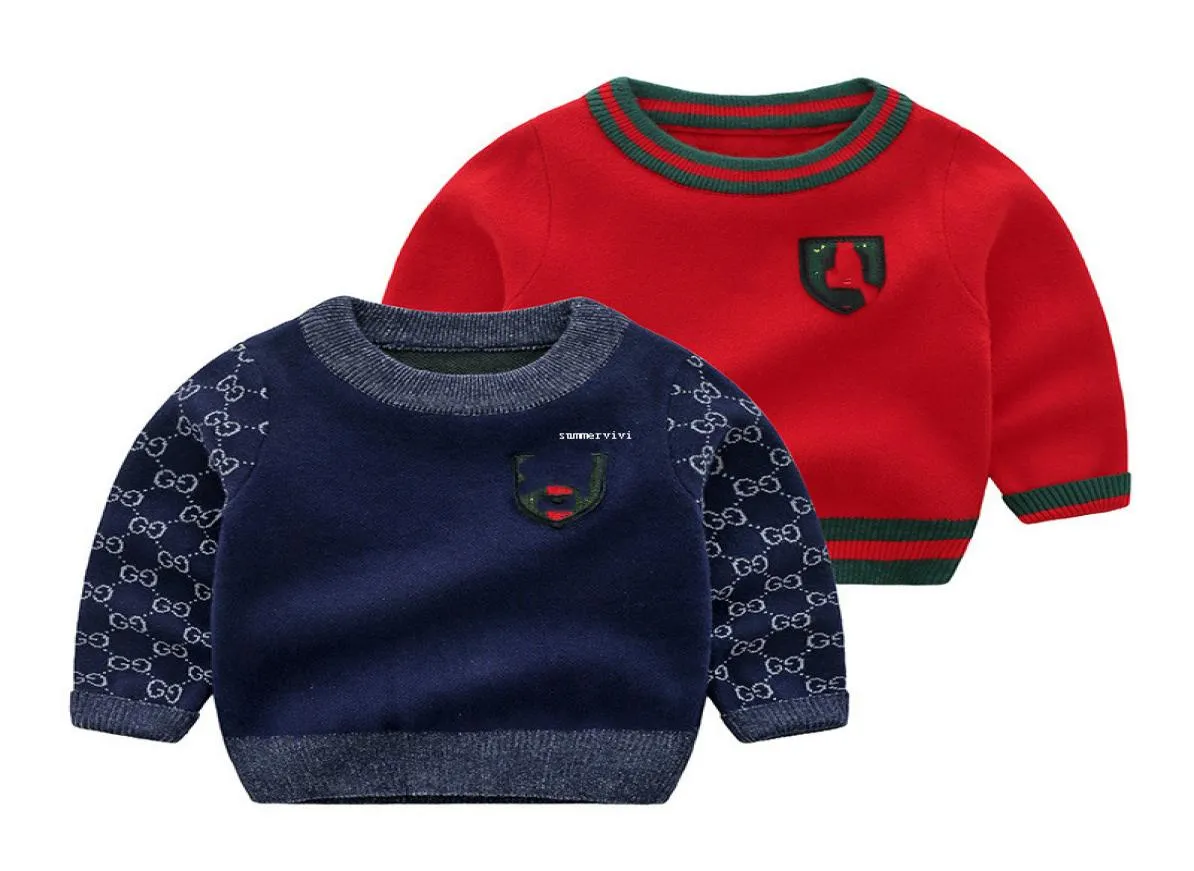 Baby Boys Sweater Designer Kinderbrief Lange mouw pullover Children geborduurd gebreide trui Toddlers Cashmere Sweatera43596782350